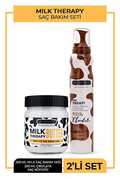 Morfose Milk Therapy Saç Köpüğü Chocolate 200 ml Milk Therapy Butter Yağ Içer...