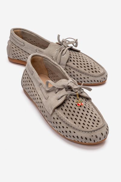 LuviShoes Pantofi de damă STEVO, din piele naturală, din piele de căprioară b...