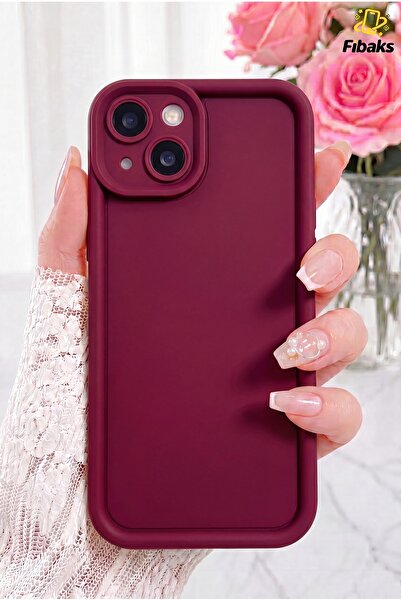 Fibaks iPhone 13/14 Kılıf Kamera Korumalı Yumuşak Dokulu Renkli Silikon Kapak...