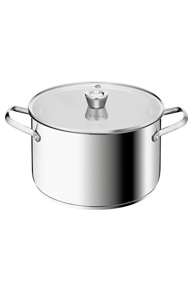 TEFAL قدر طهي 26 سم من الفولاذ المقاوم للصدأ، مناسب للحث الكهرومغناطيسي، طراز...