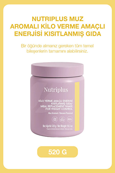 Farmasi Nutriplus Kilo Verme Amaçlı Enerjısı Kısıtlanmış Gıda Muz Aromalı 520 G