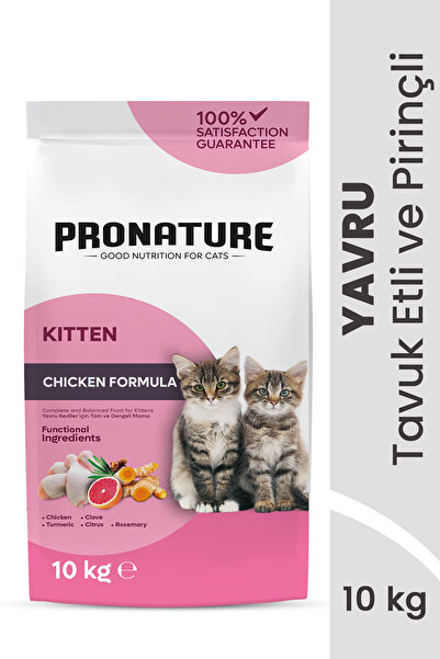 Pronature Yavru Kuru Kedi Maması (Daily Growth) - Tavuk Etli ve Pirinçli - 10 KG