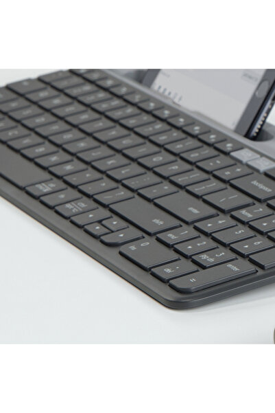 logitech K580 Ultra İnce Bluetooth Kablosuz Çoklu Cihaz Özellikli Türkçe Q Klavye, Siyah 920-010624