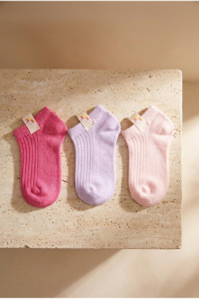 Katia&Bony 3er-Pack Mädchen-Märchen-Booties-Socken, rosa gemustert