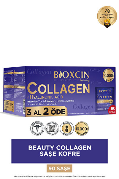 Bioxcin Beauty Collagen Toz Saşe 10.000 Mg 3 Al 2 Öde Tip 1 - Tip 3 Hidrolize...