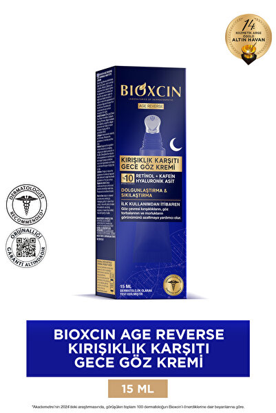 Bioxcin Age Reverse Kırışıklık Karşıtı Göz Kremi 15 ML - %10 Retinol, Kafein,...