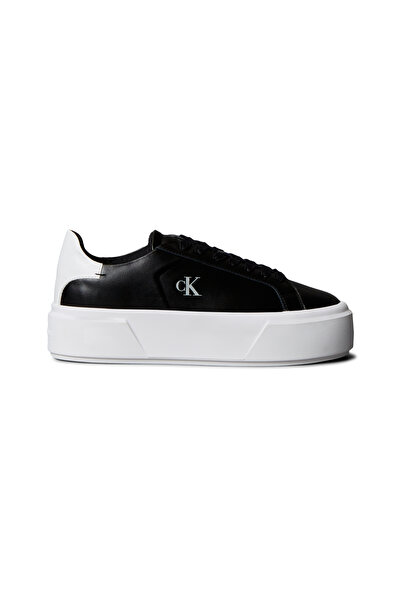 Calvin Klein FLATFORM šněrovací boty z kůže, 0GM