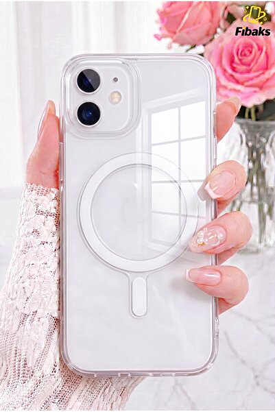 Fibaks (İçi ve Dışı Jelatinli) iPhone 11 Kılıf Magsafe Wireless Köşe Koruma D...