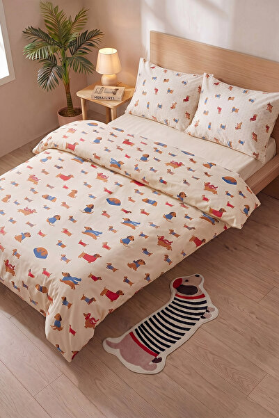 TRENDYOLMİLLA HOME Tierisch gemusterter Doppel-Bettbezug TPHSS26CKN00029