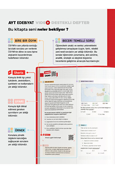 3D Yayınları 3D AYT Edebiyat Video Destekli Defter