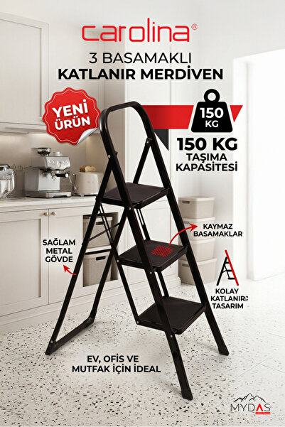 CAROLİNA 091 3 Basamaklı Katlanır Merdiven