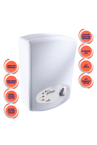 AURA Basic Elektrikli Banyo Şofbeni 105a6 ( Montajsız )