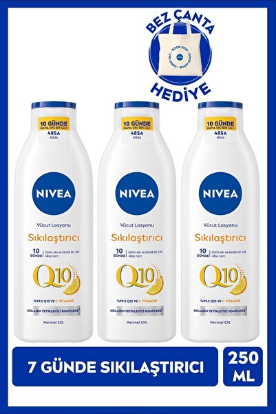 NIVEA Q10 7 Günde Sıkılaştırıcı Vücut Bakım Losyonu 250ml, Nemlendirici, C Vi...