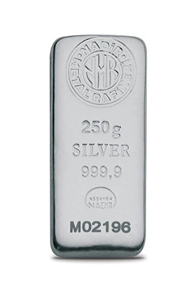Nadir Gold Uluslararası Geçerli Faturalı 250 gr 999,9 Külçe Gümüş