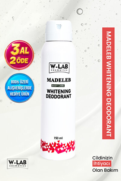 W-Lab Cosmetics Whitening Deodorant 150 Ml  Unisex Ter Kokusu, Koltuk Altı Ka...