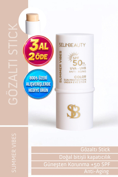 SELİNBEAUTY Color Sun Protection Spf50 Göz Altı Stick Güneş Koruyucu 6 gr