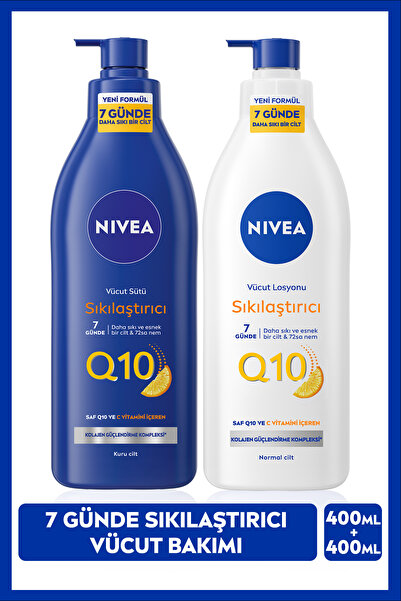 NIVEA Q10 Sıkılaştırıcı Vücut Bakım Sütü Kuru Cilt 400ml Ve Vücut Losyonu Nor...