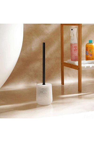 PAN HOME فرشاة مرحاض روبين مع حامل 9.9×9.9×12 سم - أبيض