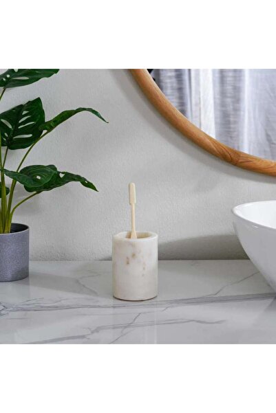 PAN HOME كوب رخامي أنيق بقطر 7.62 × 10.16 سم - أبيض