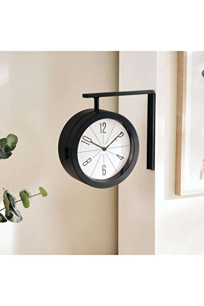 PAN HOME Marlow Double Sided Railway Clock 29x9x28.5cm - Black