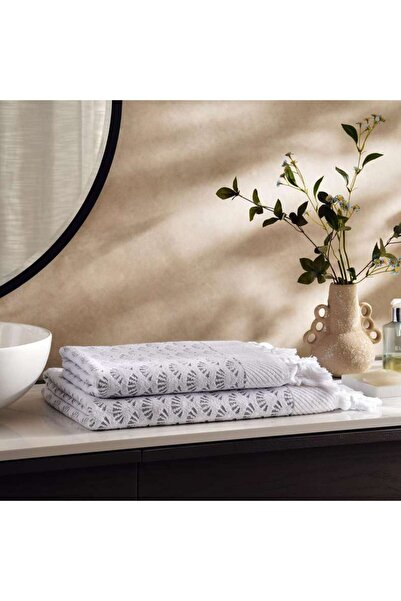 PAN HOME Palm Allover Jacquard 700 gsm Bath Towel 70*140 cm cm - Grey
