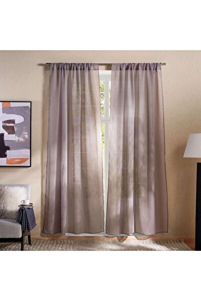 PAN HOME زوج ستائر شير سيرين سلوب رود بوكيت 135x240 سم - رمادي