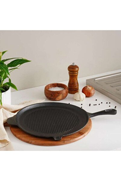 PAN HOME FERRIC CAST IRON GRILL PAN BLACK 27CM