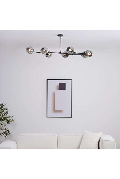 PAN HOME Adams 7 Light E27 Pendant Lamp 80x150x45cm - Black