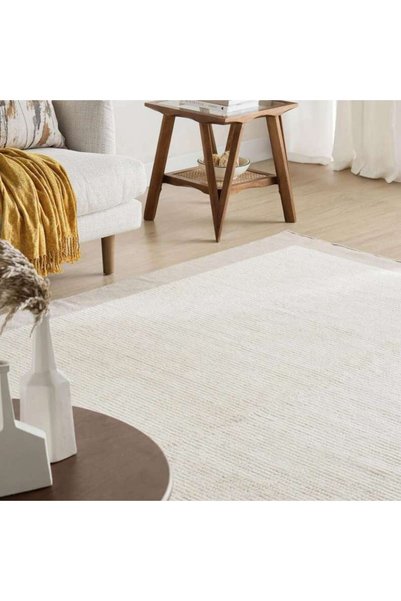 PAN HOME Indiana Wool Frame rug 240x300Cm-Natural