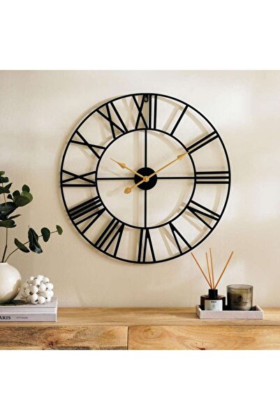 PAN HOME Scylla Metal Wall Clock Dia 60cm - Black