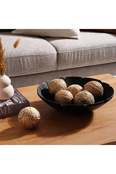PAN HOME Paisley 6 - Piece Handmade Balls In Paper Box - 16x8x24cm - Natural