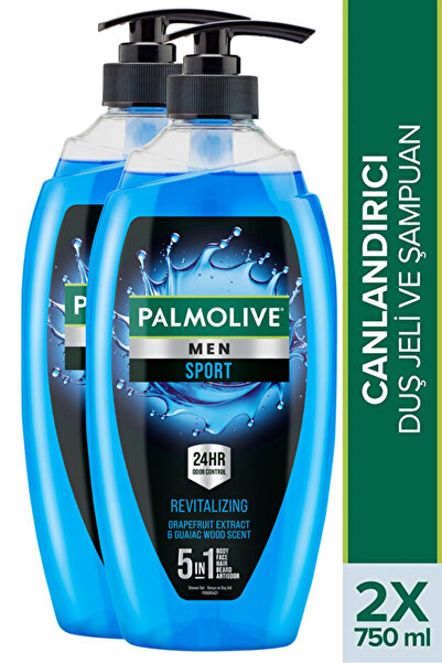 Palmolive Men Sport Canlandırıcı 5'i 1 Arada Vücut Ve Saç Için Duş Jeli Ve Şa...