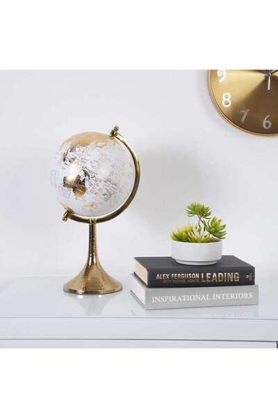 PAN HOME Around The World Decor Globe 23x20x39cm - Gold