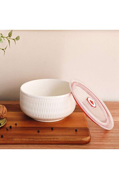 PAN HOME Junel New Bone China Assorted Bowl With Lid 750ml -white