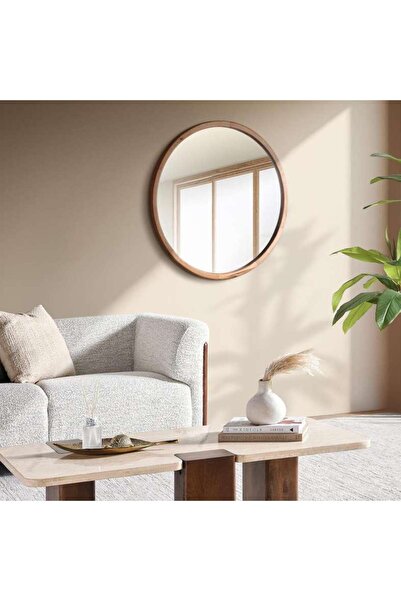 PAN HOME Trafford Console Mirror Round - Natural