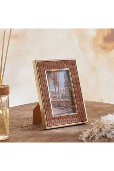 PAN HOME Volga Pu Photo Frame 6x8 Inch - Brown