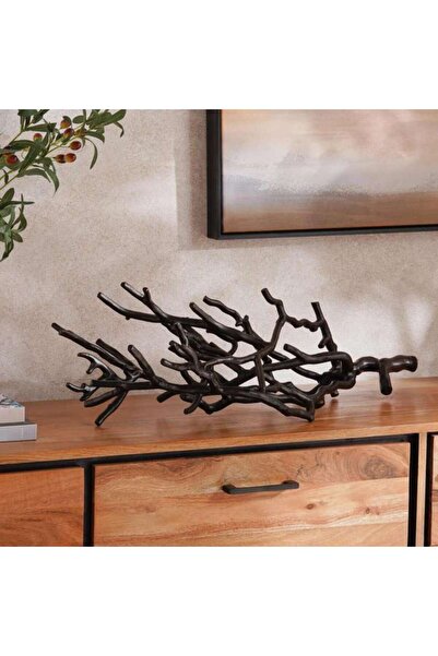 PAN HOME Ecuador Metal Branch Sculpture 77x38x22cm- Brown