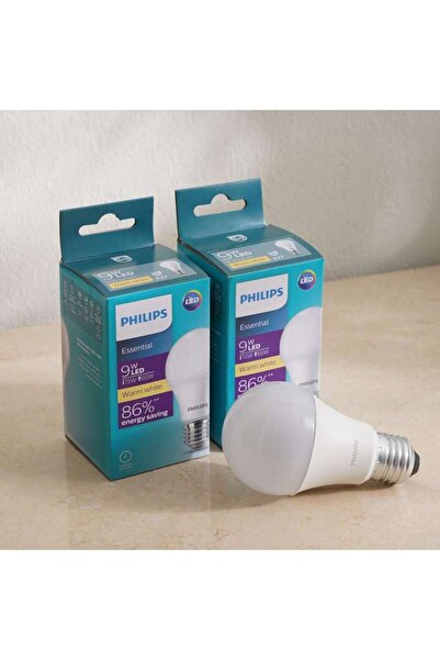 PAN HOME Philips 2-piece Ess 9w 900lumen 3000k E27 Led Bulb Warm White