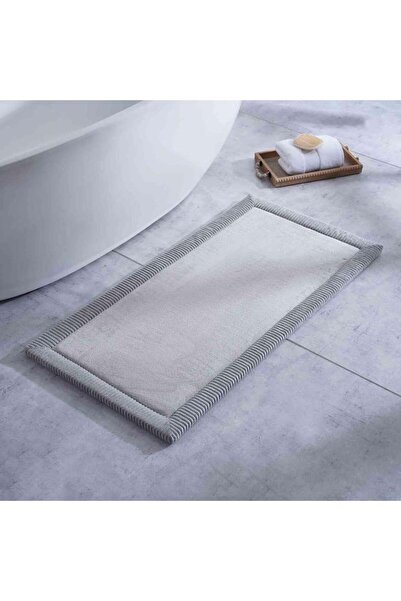 PAN HOME سجادة حمام مريحة من الإسفنج المرن 60x120x2.5 سم - رمادي