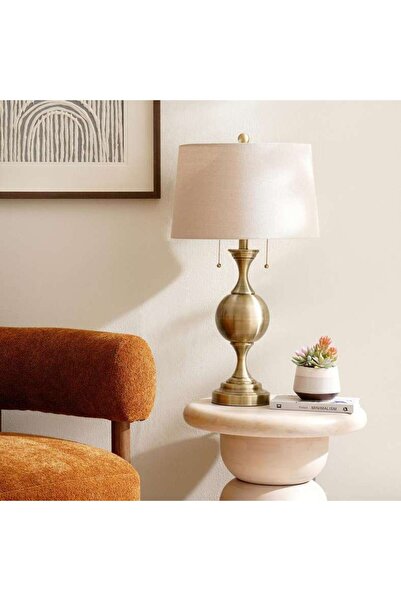 PAN HOME Alfisa E-27 Metal Table Lamp Dia 40.5x74cm - Antique Brass