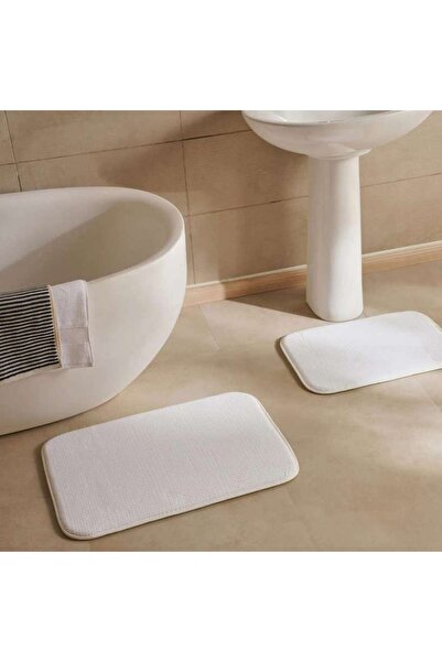 PAN HOME Yunkai 2-piece set Bathmat 50x75cm and 40x60cm - White
