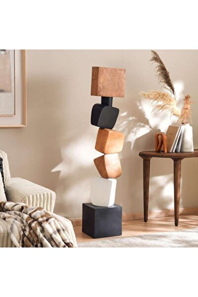 PAN HOME Organic Modern Tall Sculpture 36x31x165cm - Natural