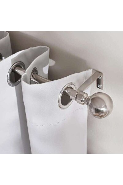 PAN HOME Alister 13/16mm Single Curtain Rod Extendable 160x300cm-silver