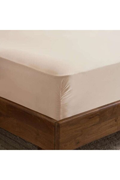 PAN HOME Classic Egyptian 400tc King Fitted Sheet 180x200+33cm - Ivory