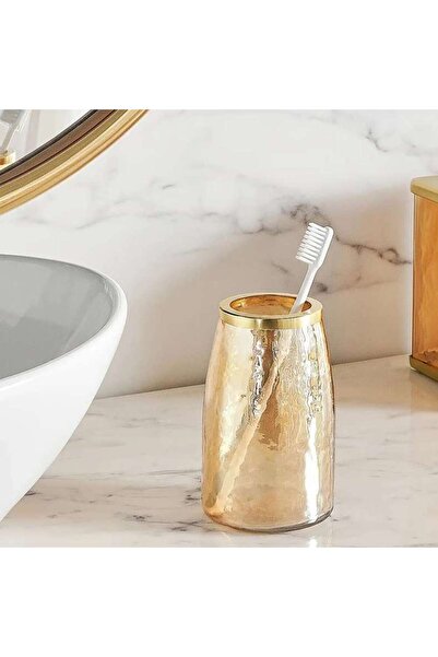 PAN HOME كوب زجاجي إنجما 7.5×7.5×12 سم - ذهبي