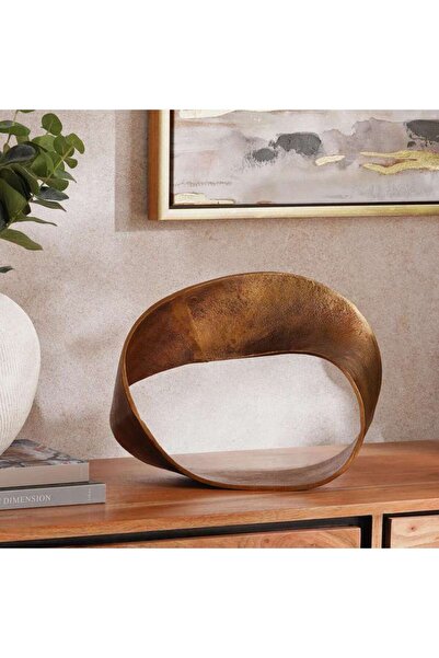 PAN HOME Alaska Metal Decor Sculpture 36x12x28.5cm- Antique