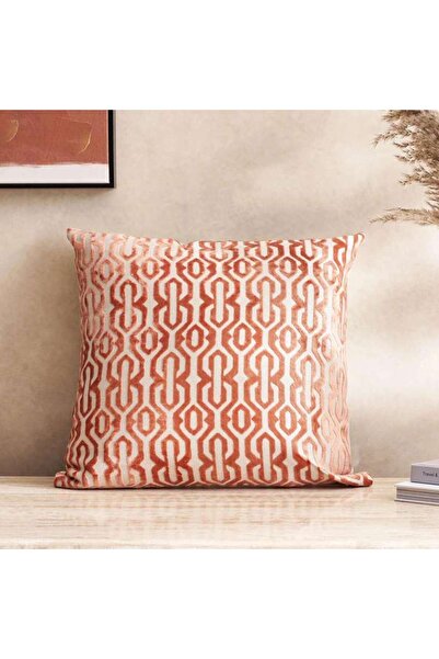 PAN HOME Monrovia Holland Velvet Down Alternative Filled Cushion 48x48cm - Rust