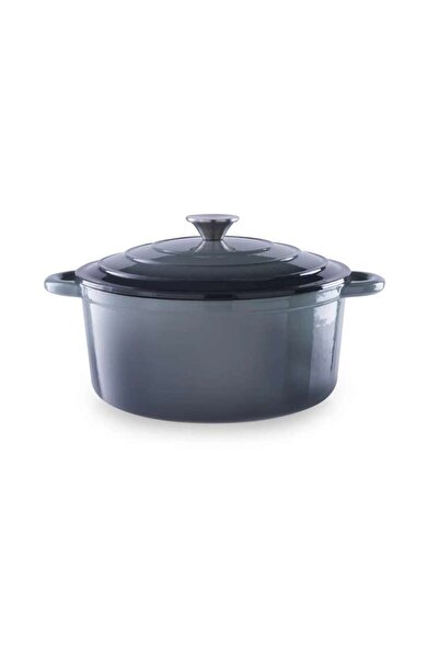 PAN HOME Glazura Enameled Cast Iron Cooking Pot 5.2l - Ombre Grey