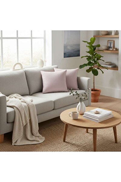 PAN HOME Allan 2-piece Filled Cushion Set 43x43cm - Stone