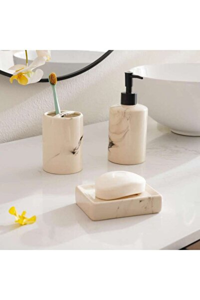 PAN HOME Barney 3-Peice Bath Accessory set-White